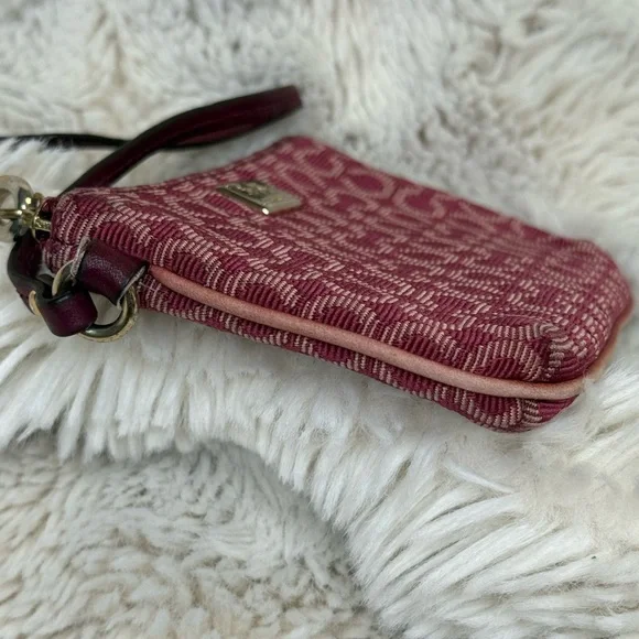 Coach Red Monogram Patterned Wristlet - Picture 6 of 11